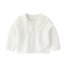Cardigã infantil feminino de cor sólida, com frente em tricô, macio e confortável, ideal para primavera e outono, com botões, para crianças de