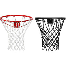 Confezione da 2 reti da basket resistenti, anti-sbattimento per tutte le stagioni, 12 anelli, adatte a cerchi standard, compatibili con cerchi