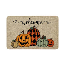 Πατάκι καλωσορίσματος Comefolife Pumpkin Hello Door 30"x17", από κοκοφοίνικα με αντιολισθητική