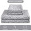 Silver Grey Cheetah Print Twin Bed Sheet Set 2