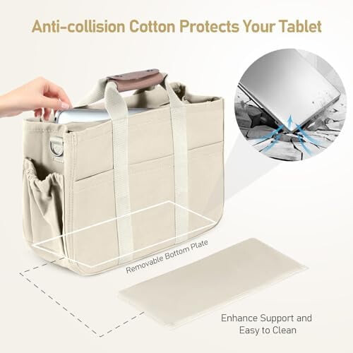 Τσάντα Tote από καμβά με πολλές τσέπες, τσάντα crossbody για γυναίκες, τσάντα χειρός για 2