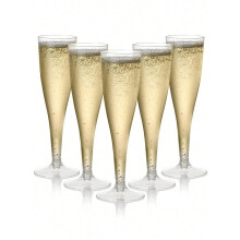 Conjunto de 50 taças de champanhe elegantes para casamentos, festas e grandes comemorações.