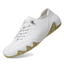 Ediodpoh Atmungsaktive, orthopädische, ergonomische Barfußschuhe, niedrige Herren-Freizeitstiefel für bequemen Alltag, Weiß, Größe 35