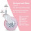 Set di 5 rotelle per sedia da ufficio, colore rosa 4