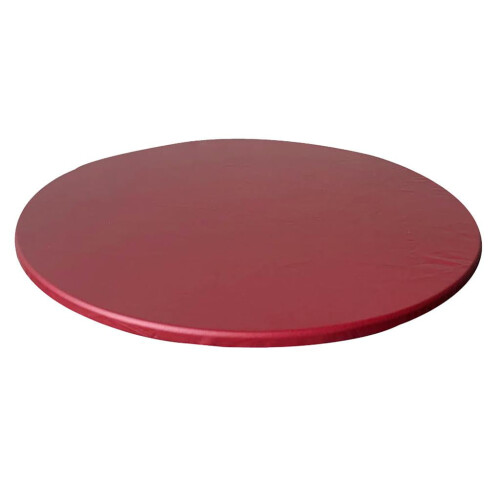 Toalha de mesa redonda com elástico, capa protetora impermeável, tecido para mesa, 48 polegadas, vermelha.