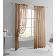 Cortinas transparentes, 2 painéis, com filtragem de luz, para quarto e sala de estar, 104 cm x 213 cm