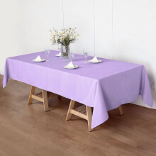 Ciorcal Balsa6 phíosa 60" x 102" Éadaí boird poileistear dronuilleogach lavender línéadach