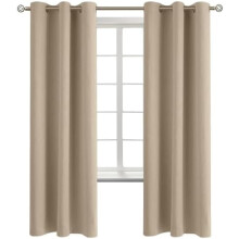 Cortinas Blackout com Ilhós - Cortinas Térmicas Isolantes para Escurecimento de Ambientes, para Quarto e Sala de Estar, Conjunto de 2 Painéis