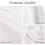 White Polyester Rectangle Tablecloth 90in Round, 6 Pack 2