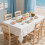 White Polyester Tablecloth 90in Round for Rectangular 5