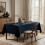 Toalha de mesa retangular azul marinho em linho e poliéster, 60x104 polegadas (152x264 cm). 3