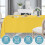 2-pack 90x132 tum gul polyester rektangulär bordsduk – fläck- och skrynkelresistent, för middagar, fester, bröllop, buffé 3