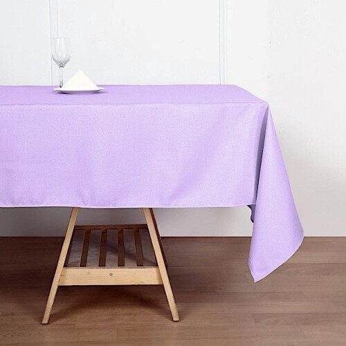 BalsaCircle6Pieces60" x102" Lavendelfärgade rektangulära polyesterdukar Bordsduk Linne 1