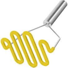 Schiacciapatate in silicone antigraffio, utensile da cucina, schiacciapatate in acciaio inossidabile rivestito in silicone di alta qualità,