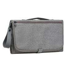Diaper Bag Backpack with Foldable Changing Station, Large Capacity, Stroller Hooks, WaterResistant, Light Gray