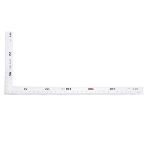 2Pièces Règle L-Square Acier Inoxydable Argent Mesure