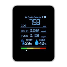Air Quality Measurement Portable Indoor Air Quality Monitor With Clear LCD Screen Accurate Detector For Home Security