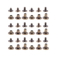 90Pièces Rivets À Tête Plate En Cuivre Colorés Pour Ceinture Carnet