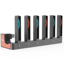 IPEGA Charger Dock for  2 JOY CON Gamepad 6-Slot Magnetic Fast Charging Station with LED Status
