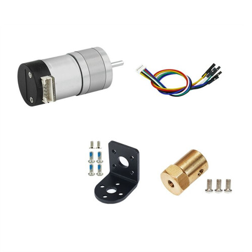 DIY  Motor with Encoder Speed Measurement Geared High Torque Gear Box 310 Motor for Self Balancing Car Robotics D