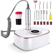 Professional Nail Drill 35000 Rpm: 13 in 1 Electric Nail Drill with 4000 Mah Battery