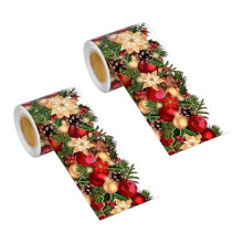 Christmas Bulletin Board Borders with SelfAdhesive Poinsettia Trim for Classroom Winter Holiday Decor