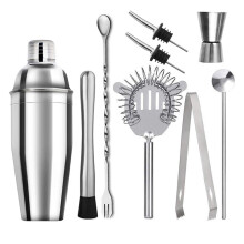 6/7/10-teiliges Cocktailshaker-Set aus Edelstahl, inklusive Aufbewahrungstasche