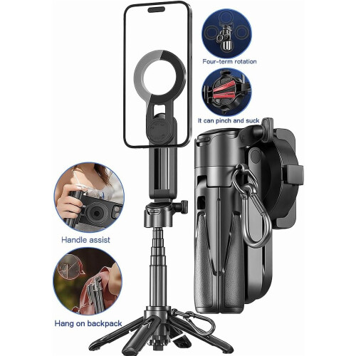 Μαγνητικό τρίποδο Selfie Stick 4 σε 1 με τηλεχειριστήριο Bluetooth, σφιγκτήρα και βάση 1