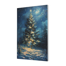 16x24 Zoll Sternennacht-Weihnachtsbaum-Leinwanddruck