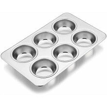 Muffinform aus Edelstahl für 6 Personen – ofen- und spülmaschinenfest, ungiftig, Standardgröße (29 x 18 x 3 cm)