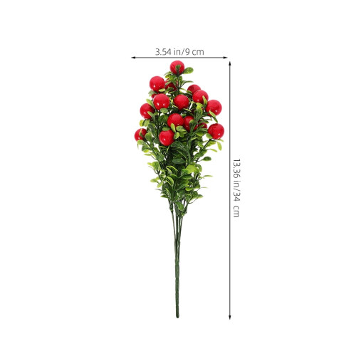 6Pcs Artificial Cherry Branches with Realistic Red Fruit for Wedding and Home Decorative Use 1