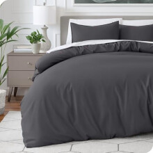 Premium1800Super mäkký chladivý obliečka na perinu – extra dlhý, priedušný, ľahký (Twin/Twin XL, kovaná železná sivá)