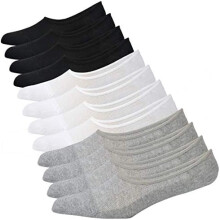 Chaussettes invisibles authentiques pour hommes, chaussettes basses en coton avec semelles antidérapantes, idéales pour les mocassins et les