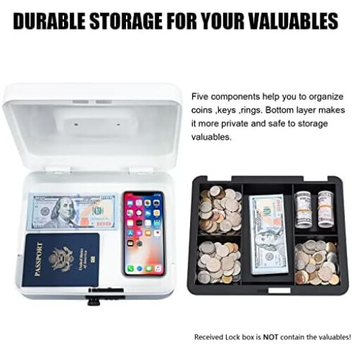 Μεγάλο χρηματοκιβώτιο με κλειδαριά συνδυασμού, μεταλλικό χρηματοκιβώτιο για 2