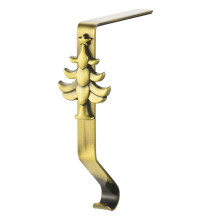 Suporte para Meia de Natal para Lareira, Suporte para Meia de Natal em Metal Bronze Brilhante para Lareira, Decorações de Natal