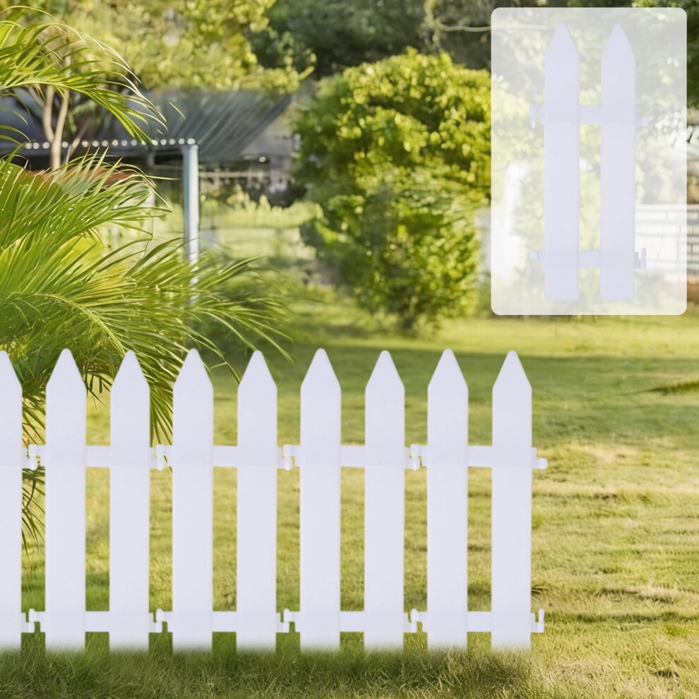 Plastic Garden Fence Picket Style 6 Ft 9097180045571