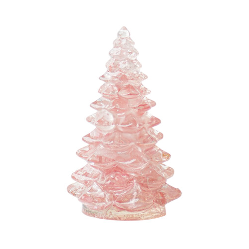 Pink Resin Crystal Christmas Tree Ornament 1