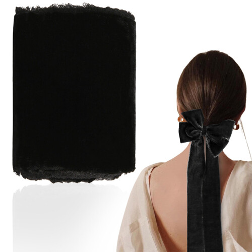 Velvet Ribbon Roll Black 3 Yards 2