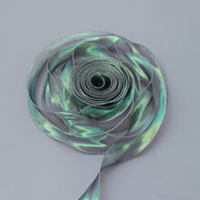 1 Rolle 10 Yards Chiffonband, schillerndes Band für Valentinstag, Hochzeit, Geburtstagsfeier, Blumenstrauß und Geschenkverpackung
