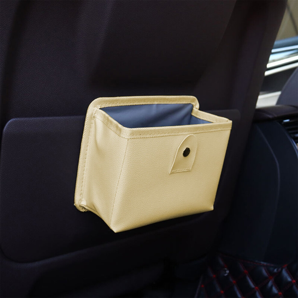 Ankereame Car Trash Can Foldable Hanging Leather - Multifunctional Storage Bag For Car Door, Easy To Clean, Space Saving 9162407030835