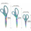 Office, Sewing & Left-Handed Titanium Scissors – Super compatible with Sharp Professional Handle, Soft Grip, Multi-Purpose, Blue 2