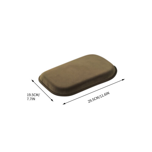 Car Armrest Box Height Pad Khaki Universal 2