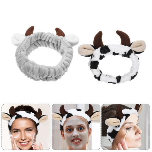 YEAHIBABY2Pcs Πολύχρωμες κορδέλες καλλυντικών για μακιγιάζ, πλύσιμο προσώπου και 1