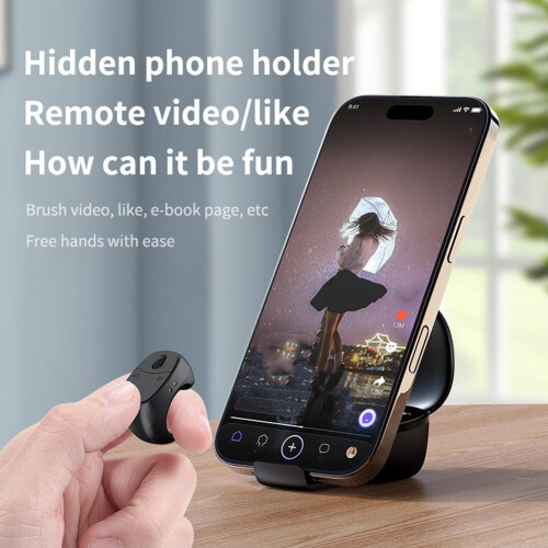 Ασύρματο τηλεχειριστήριο Bluetooth με ακροδάχτυλο, συμβατό με τηλέφωνο, κάμερα – 2