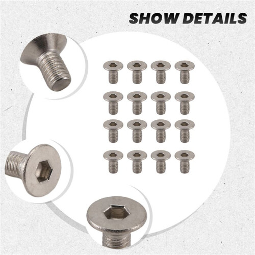 M3 x 6mm Hex Socket Countersunk Flat  Screw Bolts 50pcs 2