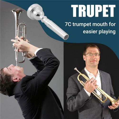 Spare Part Light Silver Plating Trumpet 7C Mouthpiece 2