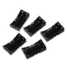 5 Pcs Black Plastic 2 x 3.7V 18650 Batteries 4 Pin Battery Holder Case