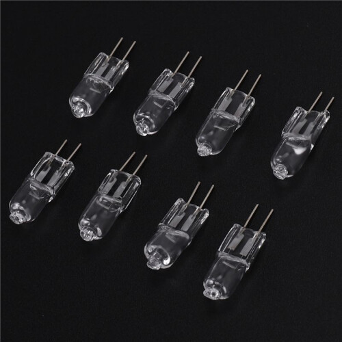 12V 20W Halogen Bulb Warm White Light Lamp Bi-Pin Base 8 Pcs