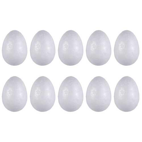 10 eggs 6 cm white Easter Egg decorative egg for painting or sticking