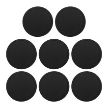 Silicone Black Drink Coasters Set of 8 Non-slip Round Soft Sleek and Durable Easy to Clean Black